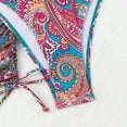 thumbnail image 4 of Hvot&aat Women's Four Piece Swimsuits Sexy Bikini Sets Triangle Bathing Suit with Cover Up & Bandana Vintage Printed Swimwear, 4 of 7