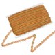 thumbnail image 1 of Ribete de trenza Uxcell, 1/2 pulgada 12cm x 25 yardas ribete de poliéster con borde dorado, cinta de encaje para tapicería para coser/costume naranja, 1 of 1