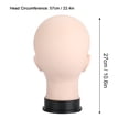 thumbnail image 1 of Cabeza de Maniquí Femenina Calva, Cabeza de Atrenamiento de Maquillaje, Cabeza de Peluca, Maniquí de Cosmetología Profesional, Cabeza de Muñeca para Pestañas, extensiones de, 1 of 7
