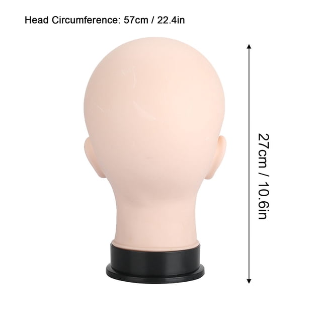 Cabeza de Maniquí Femenina Calva, Cabeza de Atrenamiento de Maquillaje, Cabeza de Peluca, Maniquí de Cosmetología Profesional, Cabeza de Muñeca para Pestañas, extensiones de