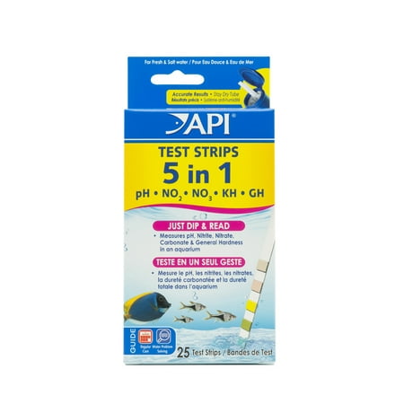 API 5-In-1 Test Strips, Freshwater And Saltwater Aquarium Test Strips, (Best Ph For Saltwater Aquarium)