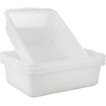 thumbnail image 7 of 32 L Plastic Large Commercial Bus Tubs, 4-Pack Utility Tote Bus Box, White, 7 of 7