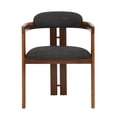 thumbnail image 5 of Jazmin Contemporary Dining Chair in Walnut Wood Finish and Charcoal Fabric - Set of 2, 5 of 8