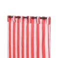 thumbnail image 4 of GFI Linen Clubs 100% Cotton Red Stripe Reverse Tab / Rod Pocket Curtains – Set of 2 Panels, 50 x 96 Inch – Farmhouse Style Window Drapes – Light Filtering, Back Tab – Living Room, Bedroom, Kitchen., 4 of 5
