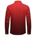 thumbnail image 5 of hoksml Men's Gradient Western Long Sleeve Shirt Point Collar Dual Pocket Stretch Casual Everyday Top, 5 of 9