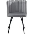 thumbnail image 2 of Clipop Living Room Barrel Accent Chair, Modern Velvet Scalloped Silhouette Chair, for Kitchen,Gray, 2 of 7