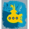 thumbnail image 3 of Yellow Submarine Duvet Cover Set, Illustration of a Submarine Bubbles Under the Sea Print, Decorative 3 Piece Bedding Set with 2 Pillow Shams, Queen Size, Mustard and Petrol Blue, by Ambesonne, 3 of 3