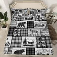 thumbnail image 2 of jejeloiu Outdoor Adventure Bed Sheets,Safari Bear Deer King Sheets,Rustic Farmhouse Cabin Sheet Set For Adults,Ultra Soft Home Decor,4 Pieces, 2 of 7