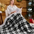 thumbnail image 6 of PMONPA Heated Weighted Blanket, Soft Electric Throw Blanket for Adults, Flannel & Sherpa Heating Heavy Cozy Blanket (51"x61",13lb,Black), 6 of 9