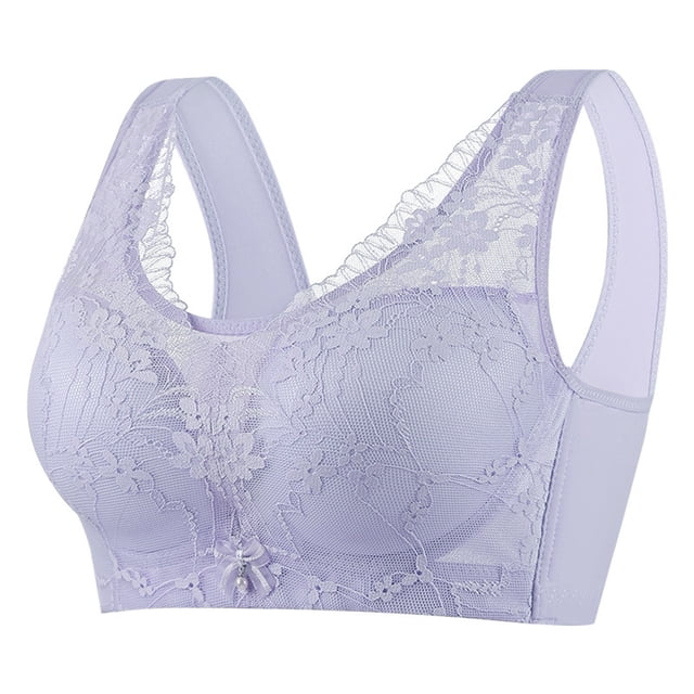 Abcnature Women Daily Comfort Bras Lace Thin Style Ventilate Plus Size Bras without Steel Rim