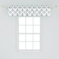 thumbnail image 2 of Ambesonne Anchor Window Valance, Retro Maritime Design, 54" X 12", Navy Blue and White, 2 of 3