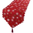 thumbnail image 1 of Camino de mesa navideño rojo 33x180cm JAMW Banderas de lino de mesa decoración navideña Sencillez, 1 of 5
