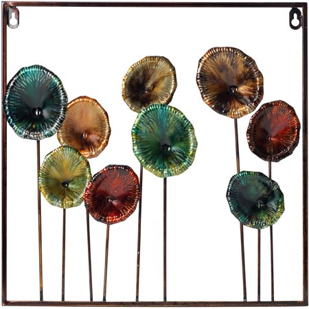  Elements  Blue Poppy Metal Wall  Decor  Walmart com