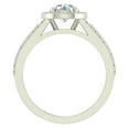thumbnail image 4 of Round Brilliant Diamond Halo Engagement Rings for Women GIA certified 14K White Gold 1.90 carat, 4 of 6