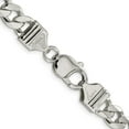 thumbnail image 3 of 925 Sterling Silver Curb Chain Styles Necklace 8 mm 28 inch, 3 of 4