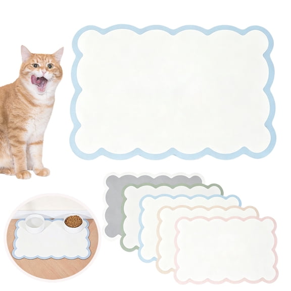Wyihui Dog Food Mat, Absorbent Quick Dry Pet Bowl Mat with Non Slip Rubber Backing, Washable Floor Mat