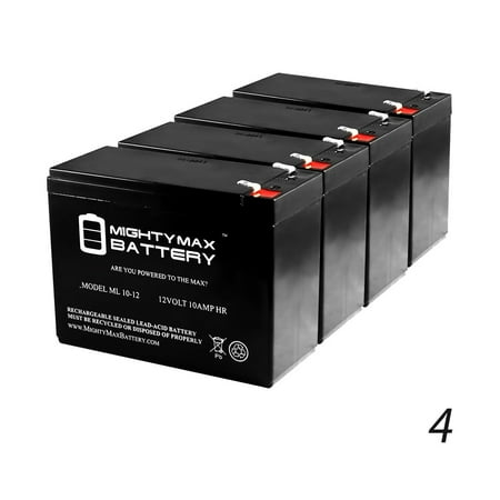 UPC 730052370430 product image for ML10-12 - 12V 10AH GT 300 Scooter Battery - 4 Pack | upcitemdb.com
