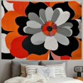 thumbnail image 2 of Orinice Flowers Black Orange Red White Tapestry Wall Hanging Unique Style for Home Decor Art in Living Room Bedroom Apartment Farmhouse Dorm, 4 Sizes 60x50inch, 2 of 6
