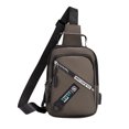 thumbnail image 3 of Tyidzon Sling Bag for Men Women, Crossbody Bag for Men Slim Chest Backpack Man Purse Small Shoulder Bag with Earphone Hole for Travel Hiking, 3 of 7