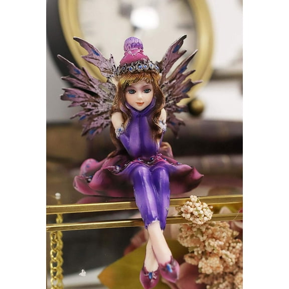 Ebros Pretty Girl Fairy in Winter Evening Gown Clothing Shelf Sitter Figurine