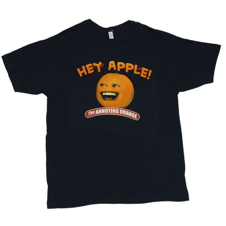 Annoying Orange (Hit Internet Meme) Mens T-Shirt  - Hey Apple! Orange Face