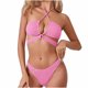 thumbnail image 1 of Conjunto Cómodo de Traje de Baño de Mujeres, Traje de Baño Sexy Y de Moda de Color Sólido para las Vacaciones en la Playa, 1 of 7