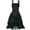 Black Renaissance Dress Women, variant on Pirate Corset Dress Women Sleeveless Ruched Layered Dress Wide Thick Strap Tank Top Midi Dresses Steampunk Goth Clothes