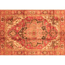 Ahgly Company Indoor Rectangle Persian Orange Traditional Area Rugs, 5' x 7'