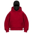 thumbnail image 2 of Stralyhd Cat Pouch Womens Hoodies with Face Mask Zipper Animal Holder Oversized Hooded Sweatshirt Streetwear Casual Pullover Tops Red XL, 2 of 5