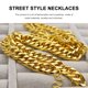 thumbnail image 3 of KAKOWELY 2 cadenas doradas falsas, collares decorativos para hombre, collares únicos de estilo hip-hop., 3 of 5