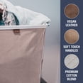 thumbnail image 4 of Cestas de lavandería CleverMade LUXE Mocha, 60 L, paquete de 2 unidades, Premium, 4 of 8