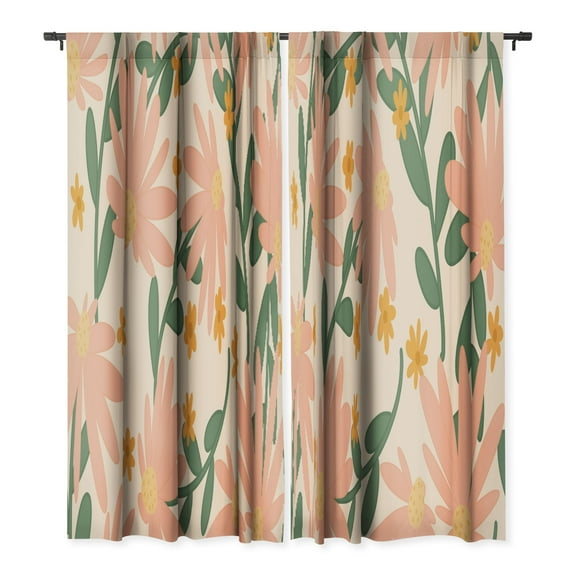 Society6 Lane and Lucia Meadow Of Autumn Wildflowers Single Panel Room Darkening Window Curtain 50" x 120"