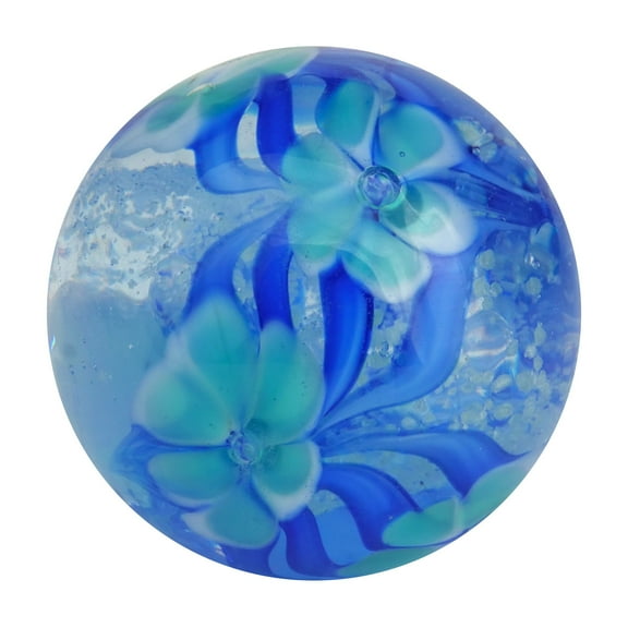 22mm (7/8") Aster Hand Made Art Glass Marble Glow in The Dark