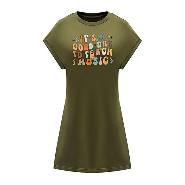 Vestido corto de verano para mujer, vestido con cuello redondo para viajes, citas, viajes, vacaciones, mujer XL