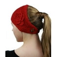 thumbnail image 4 of NYFASHION101 Hand Knitted Button Closure Winter Headband Headwrap - NAG11Y, Red, 4 of 4