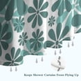 thumbnail image 6 of Teal Daisy Flower Pattern Shower Curtain 72"x72" ,Bathroom Decorative Shower Curtains Set with 12 Hooks,Modern Waterproof Washable Shower Curtain, 6 of 6