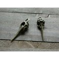 thumbnail image 3 of U8MO 2 Large Raven Bird Skull Pendants Antique Bronze Gothic Steampunk Findings 40mm, 3 of 3