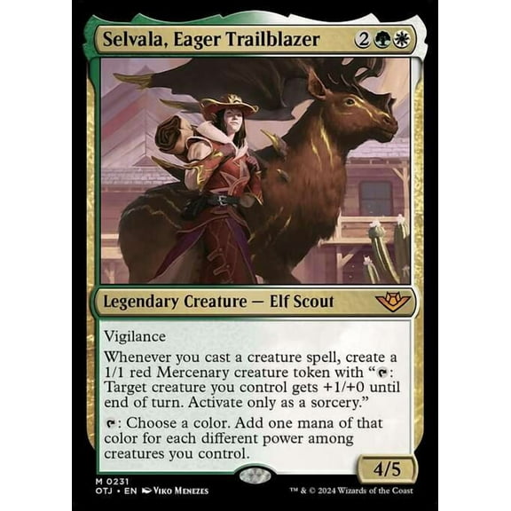 MtG Outlaws of Thunder Junction Mythic Rare Selvala, Eager Trailblazer #231