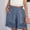 Blue pants for women, variant on up to 60% off Gifts wycnly Womens Summer Elastic Waist Shorts Beach Sexy Lace Hollowed Loose Short Pants Solid Wide Leg Shorts with Pocket Army Green m