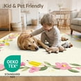 thumbnail image 4 of ODIKA 5'x7' Washable Area Rug School Classroom Pencil Welcome Teacher Preschool Door Schoolgirl for Guest Room, Lounge, Apartment, Non-Slip Low Profile, Stain Resistant, 4 of 7