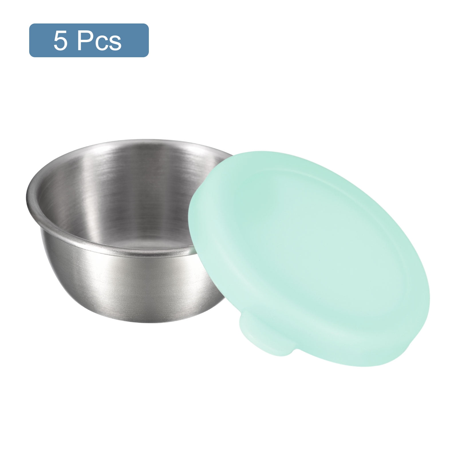 Unique Bargains Stainless Steel Salad Dressing Containers Set with Lids Leakproof Blue