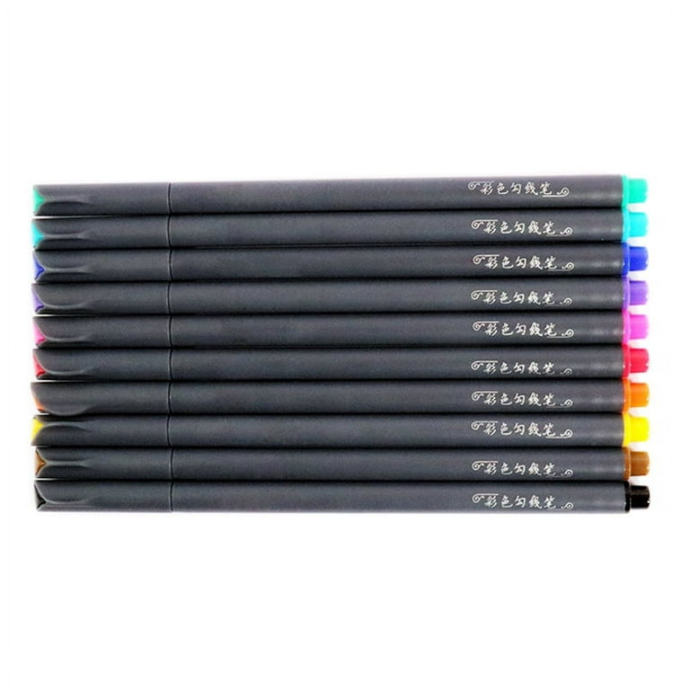 Fineliner Color Pens 0.4mm Pack Of 10 Colored Fine Liner Sketch Drawing Pen