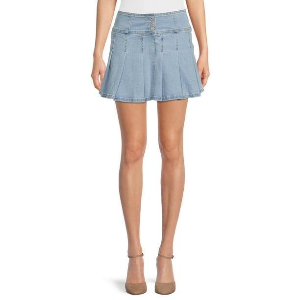No Boundaries Juniors' Pleated Skirt - Walmart.com