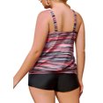 thumbnail image 2 of Plus Size Tankini Swimsuits for Women Blouson Swim Tops with Boyshorts Two Piece Bathing Suits, 2 of 7