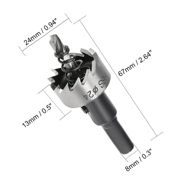 24mm HSS Drill Bit Hole Saw Cutter for Metal Alloy Wood
