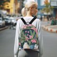 thumbnail image 7 of FORMRS Mini Backpack Purse for Women Travel Daypack Casual Shoulder Bag, Green Floral, 7 of 7