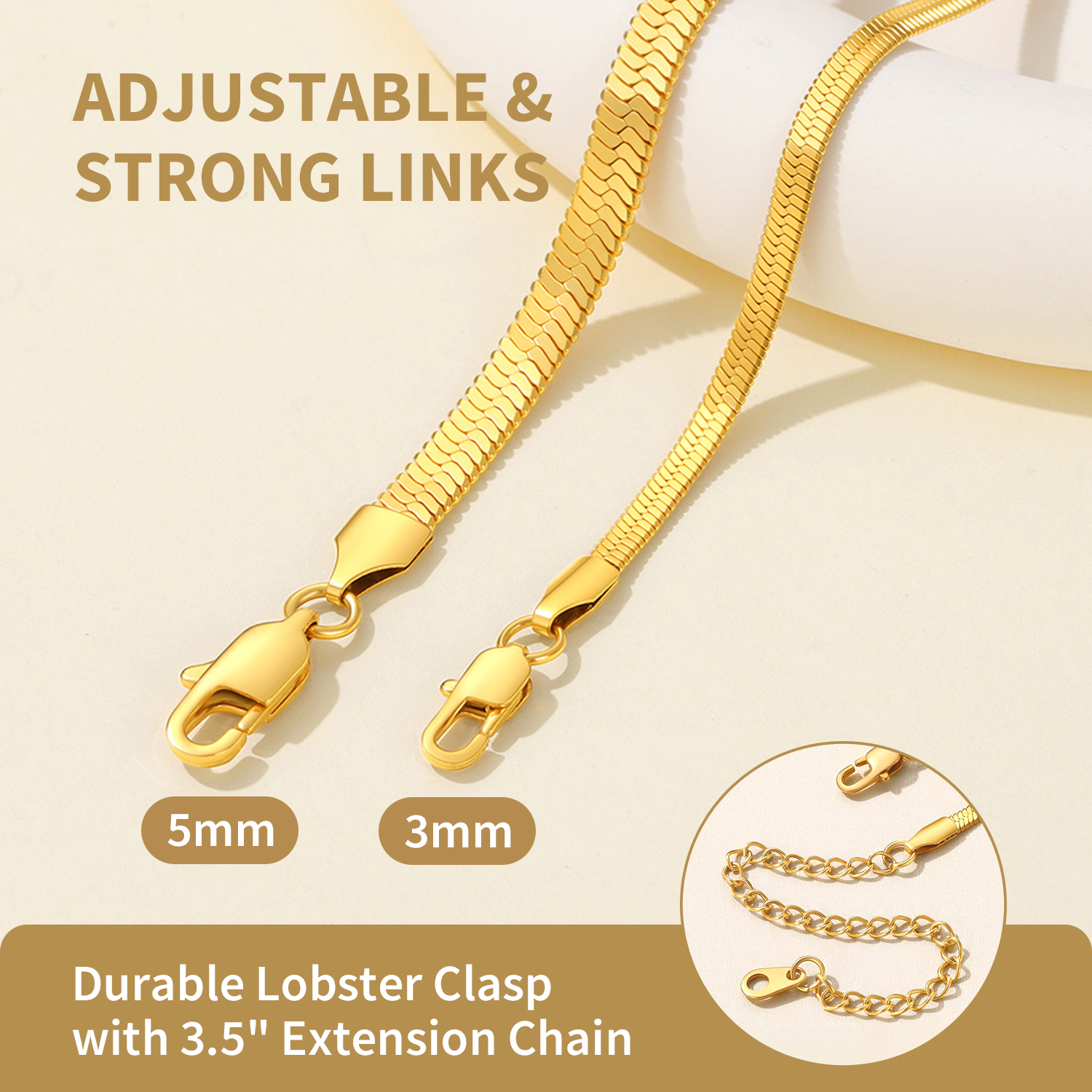 FindChic 14K Gold Plated Layered Herringbone Necklaces photo 8