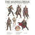 thumbnail image 2 of Men's Star Wars: The Mandalorian Character Guidebook Long Sleeve Shirt White 2X Large, 2 of 4
