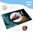 thumbnail image 3 of BaHomeck placemats Set of 4 rectangle Linen Cotton Placemats for Dining Table Washable Heat Resistant,18*12inch,Cute Orange Kitten Sitting In Polka Dot Coffee Cup, 3 of 4