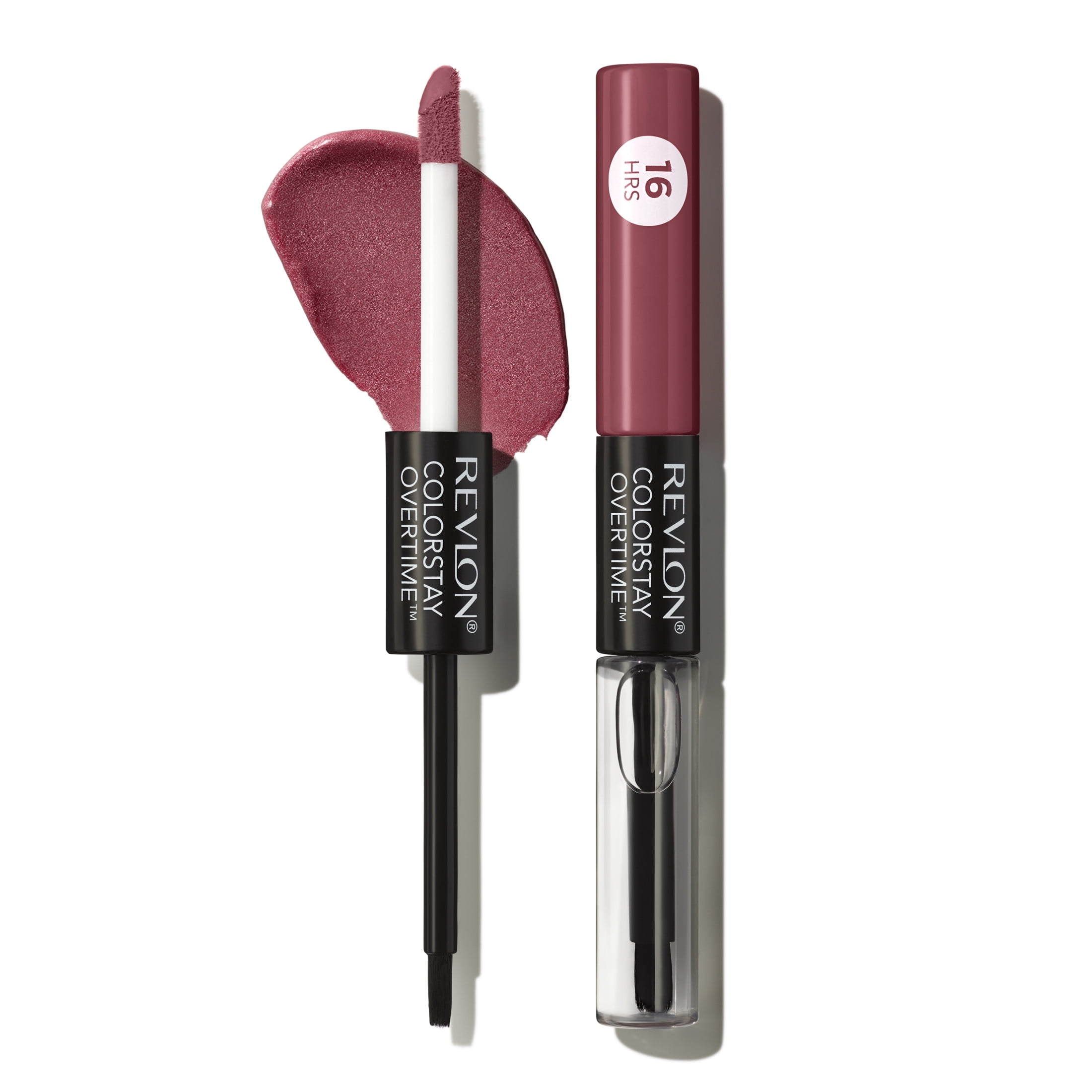 (3 pack) Revlon ColorStay Overtime Longwearing Gloss Lipstick with Vitamin E, 270 Relentless Raisin, 0.07 fl oz